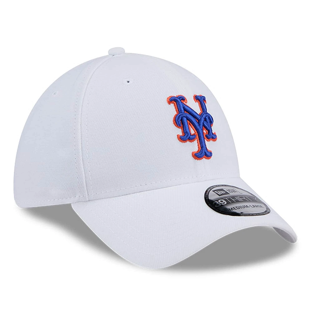 Men's New Era White York Mets 39THIRTY Flex Hat