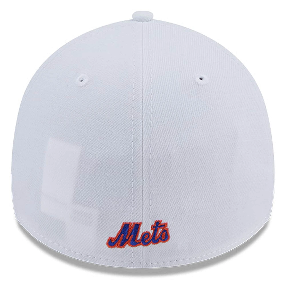 Men's New Era White York Mets 39THIRTY Flex Hat