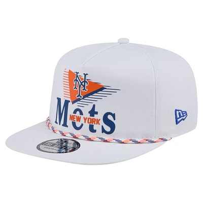 Men's New Era  White New York Mets Collide Golfer Snapback Hat