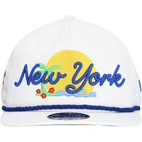 Men's New Era White New York Mets Paradise Golfer Adjustable Hat