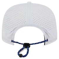 Casquette de golf perforée New Era blanche à visière snapback des New York Mets pour homme