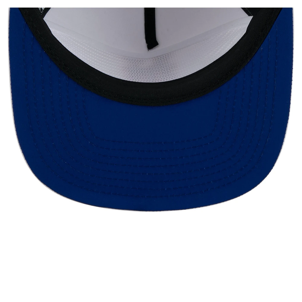 Casquette de golf perforée New Era blanche à visière snapback des New York Mets pour homme