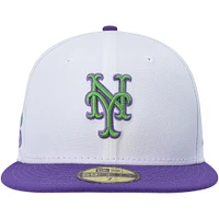 Casquette ajustée 59FIFTY avec écusson latéral New York Mets Era pour homme, blanche