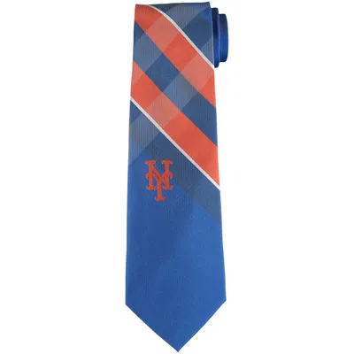 New York Mets Woven Poly Grid Tie