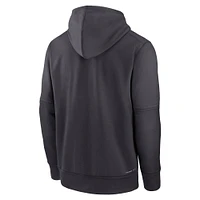 Men's Nike  Anthracite New York Mets Authentic Collection City Connect Therma Pullover Hoodie