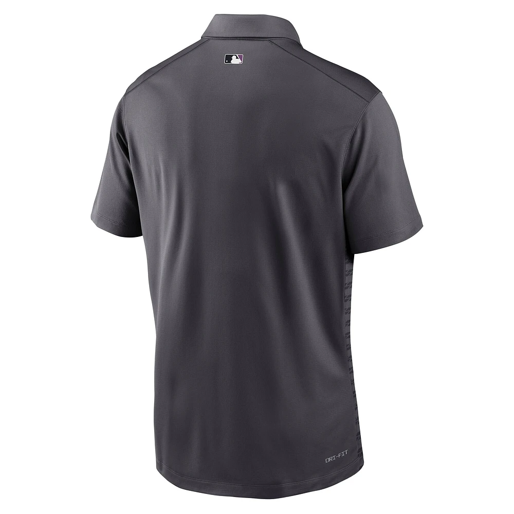 Men's Nike  Anthracite New York Mets Authentic Collection City Connect Victory Performance Polo