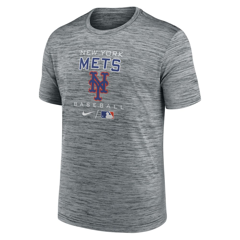 Men's Nike Anthracite New York Mets Authentic Collection Velocity Practice Performance T-Shirt