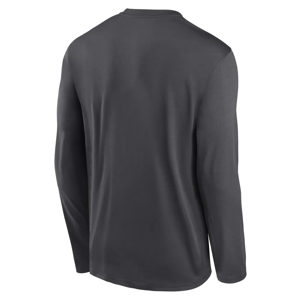 Men's Nike Anthracite New York Mets Icon Legend Performance Long Sleeve - T-Shirt