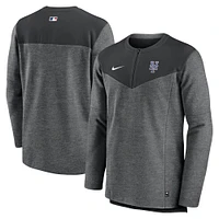 Men's Nike Black New York Mets Authentic Collection Game Time Performance Half-Zip Top