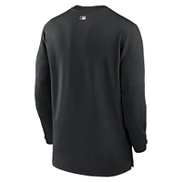 Men's Nike Black New York Mets Authentic Collection Game Time Performance Quarter-Zip Top