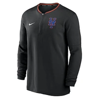 Men's Nike Black New York Mets Authentic Collection Performance Half-Zip Top