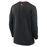 Men's Nike Black New York Mets Authentic Collection Performance Half-Zip Top