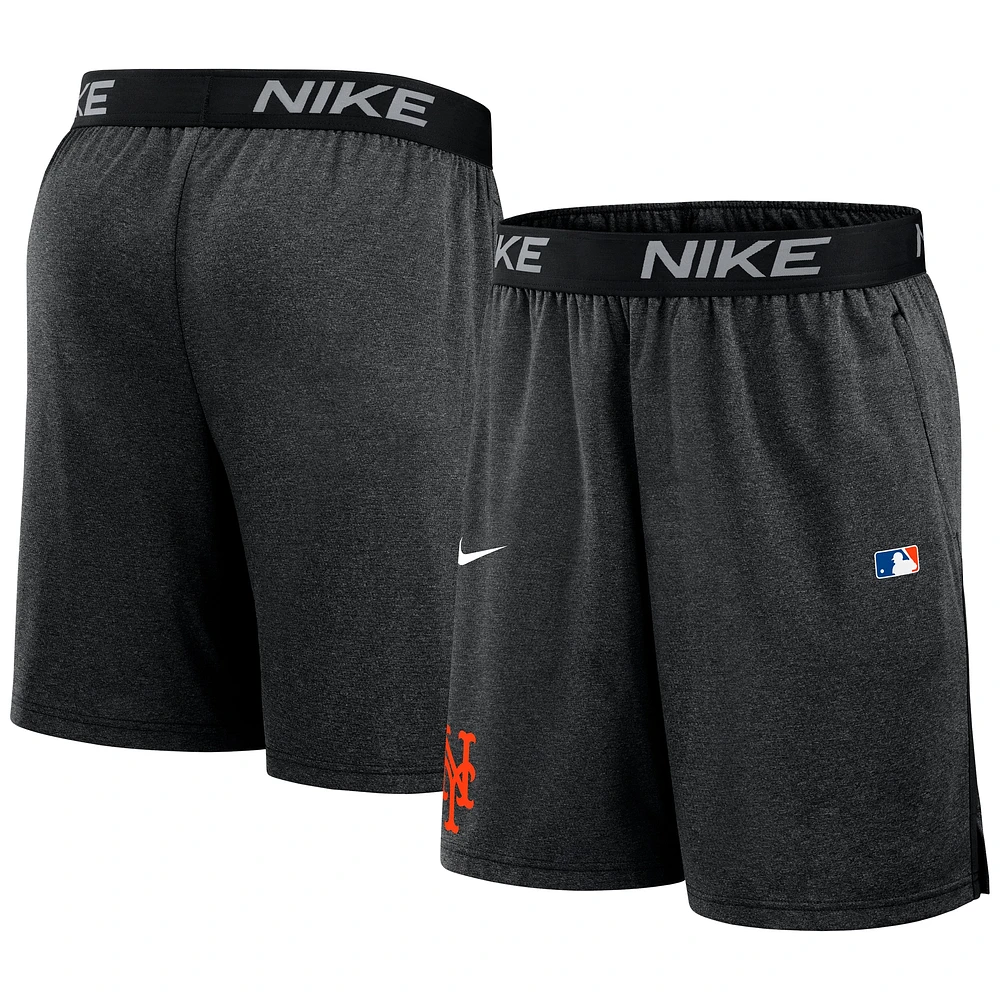 Men's Nike Black New York Mets Authentic Collection Performance Knit Shorts