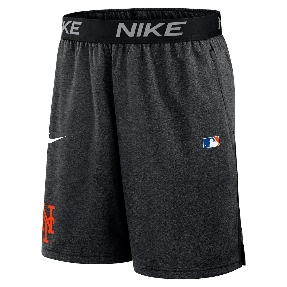 Men's Nike Black New York Mets Authentic Collection Performance Knit Shorts