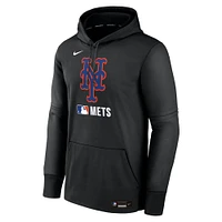 Men's Nike Black New York Mets Authentic Collection Performance Pullover Hoodie