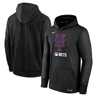 Men's Nike Black New York Mets Authentic Collection Performance Pullover Hoodie
