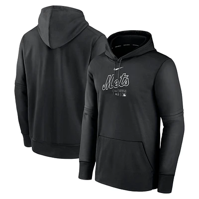 Sweat à capuche Nike New York Mets Authentic Collection Practice Performance pour homme, noir