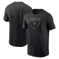 T-shirt camouflage Nike New York Mets pour homme, noir