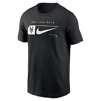 Men's Nike Black New York Mets Fashion Graphic Swoosh T-Shirt