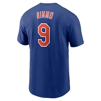 T-shirt Nike Brandon Nimmo Royal pour homme avec nom et numéro Fuse des New York Mets