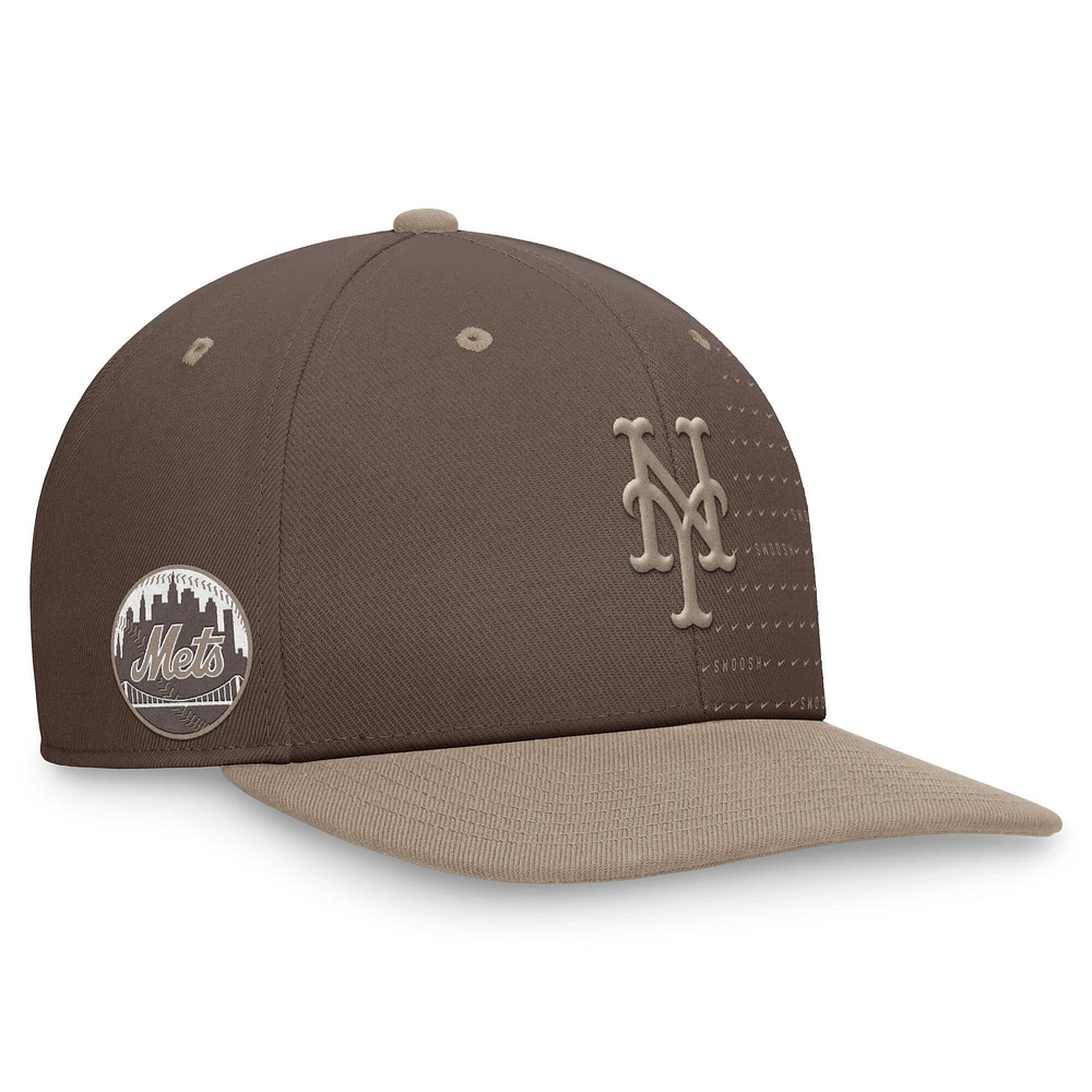 Casquette Snapback Nike New York Mets Statement Ironstone Pro Performance pour homme