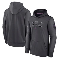 Men's Nike Charcoal New York Mets Authentic Collection City Connect Performance Pullover Hoodie