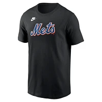 T-shirt avec nom et numéro Nike Darryl Strawberry pour homme, noir, New York Mets Fuse