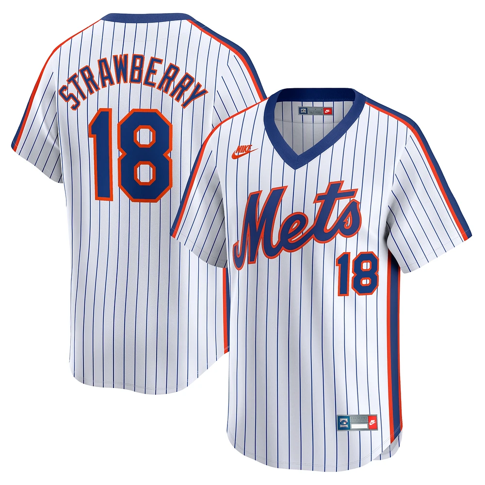 Maillot Nike Darryl Strawberry Navy New York Mets Throwback Cooperstown Limited pour homme