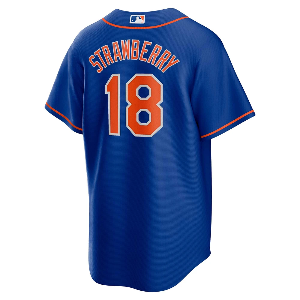 Maillot de joueur alternatif réplique Nike Darryl Strawberry Royal New York Mets pour homme