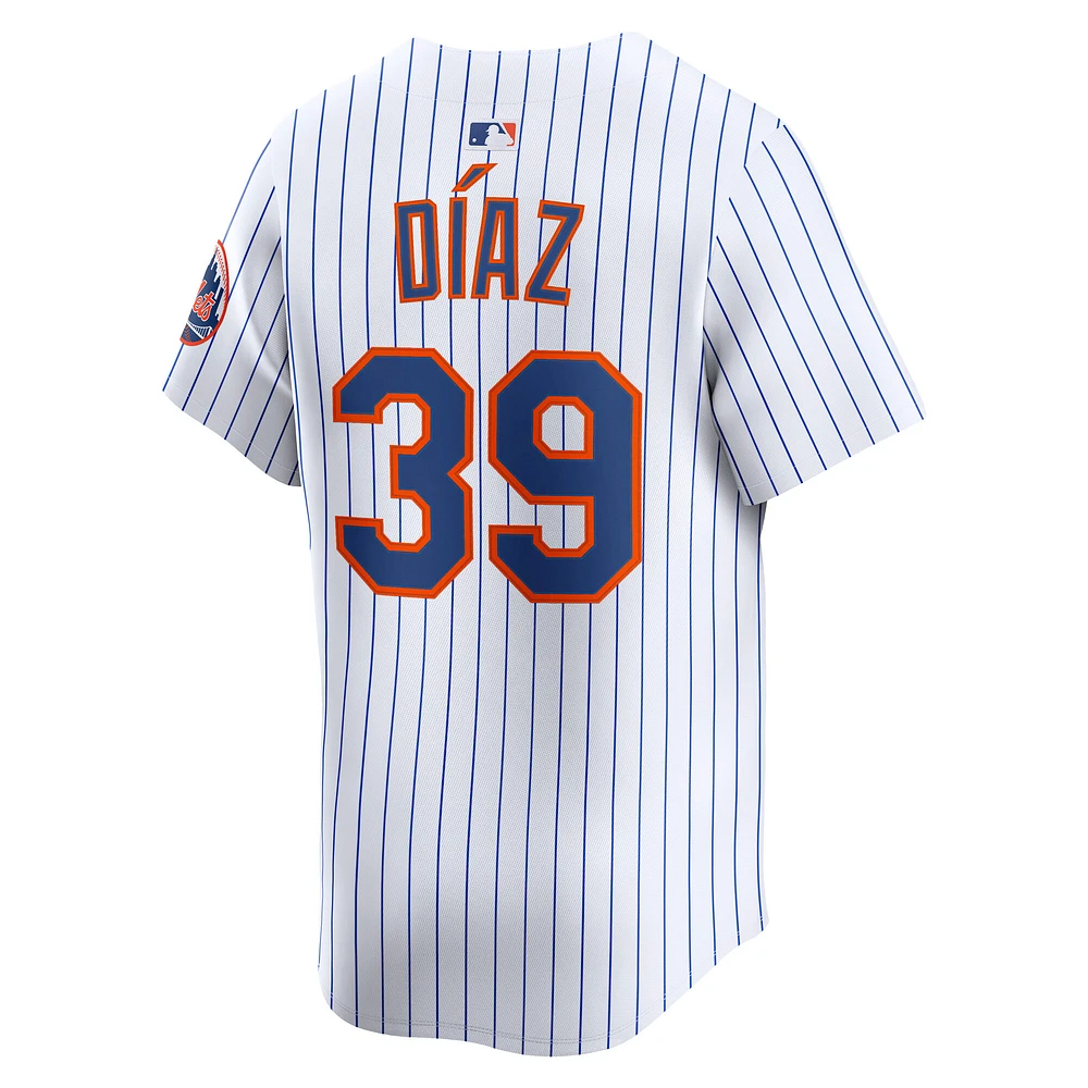 Maillot de joueur à domicile Nike Edwin Diaz pour homme, blanc, New York Mets, édition limitée
