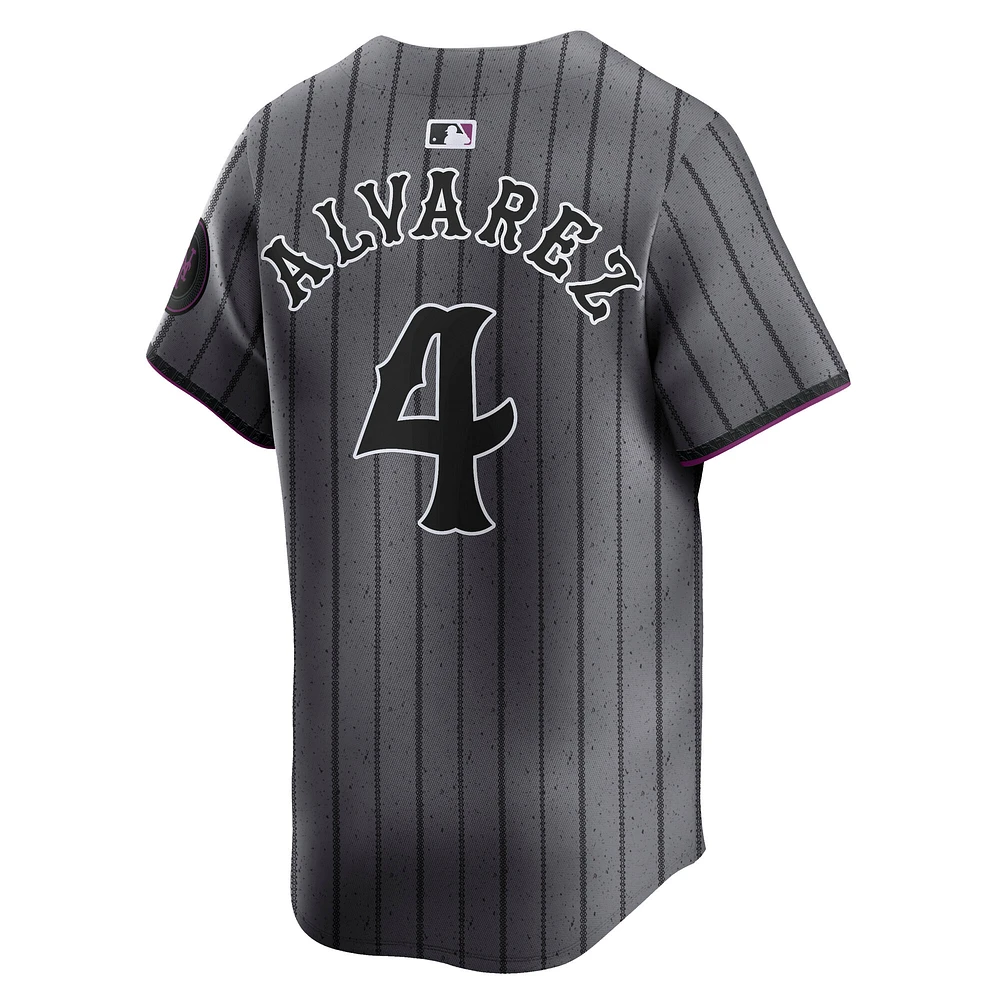 Men's Nike Francisco Alvarez Gray New York Mets City Connect Limited Jersey