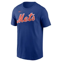 Men's Nike Francisco Alvarez Royal New York Mets Fuse Name & Number T-Shirt