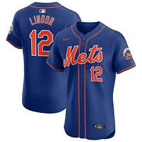 Men's Nike Francisco Lindor Royal New York Mets Alternate Elite Player Jersey