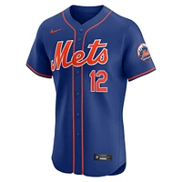 Maillot de joueur d'élite alternatif des Royal New York Mets Nike Francisco Lindor pour homme