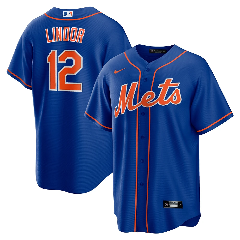 Maillot de joueur alternatif réplique Nike Francisco Lindor Royal New York Mets pour homme