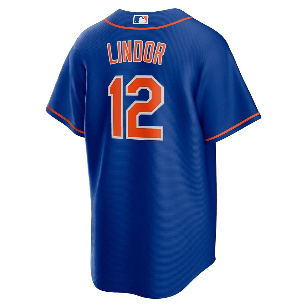 Maillot Nike Francisco Lindor Royal New York Mets Big & Tall pour homme, réplique de joueur