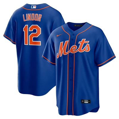 Maillot Nike Francisco Lindor Royal New York Mets Big & Tall pour homme, réplique de joueur