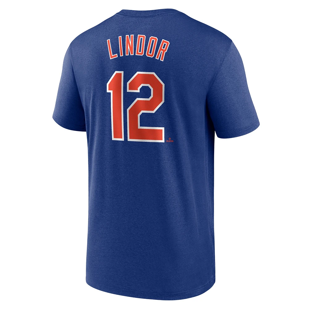 Men's Nike Francisco Lindor Royal New York Mets Legend Name & Number Performance T-Shirt