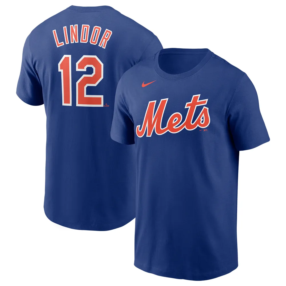 T-shirt Nike Francisco Lindor Royal New York Mets avec nom et numéro pour homme