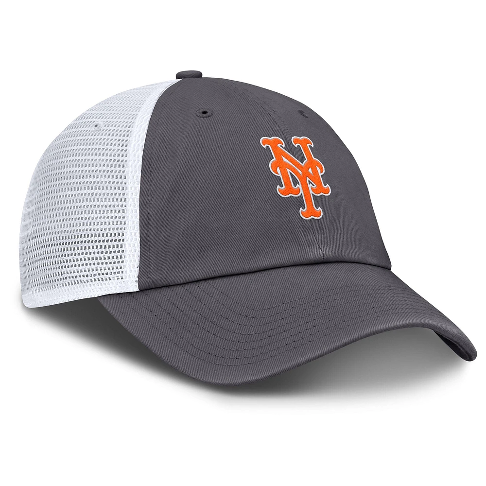 Casquette de camionneur ajustable Nike grise New York Mets pour homme