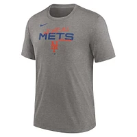 T-shirt à trois mélanges Nike Heather Charcoal New York Mets pour hommes We Are All