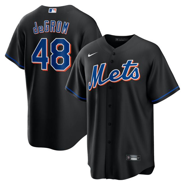 Maillot Nike Jacob deGrom pour homme, réplique alternative des New York Mets 2022, noir