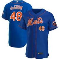 Women's New York Mets Jacob deGrom Royal Plus Size Replica Player Jersey