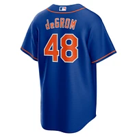 Maillot Homme Nike Jacob deGrom Royal New York Mets Alternate Replica Player Name