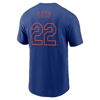 T-shirt Nike Juan Soto Royal New York Mets Fuse pour homme avec nom et numéro