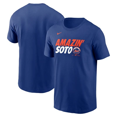 Men's Nike Juan Soto Royal New York Mets Graphic T-Shirt