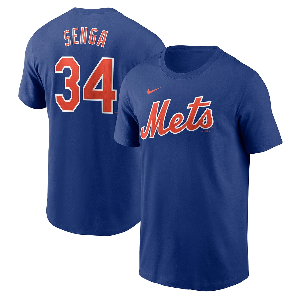T-shirt Nike Kodai Senga Royal New York Mets Fuse avec nom et numéro pour homme