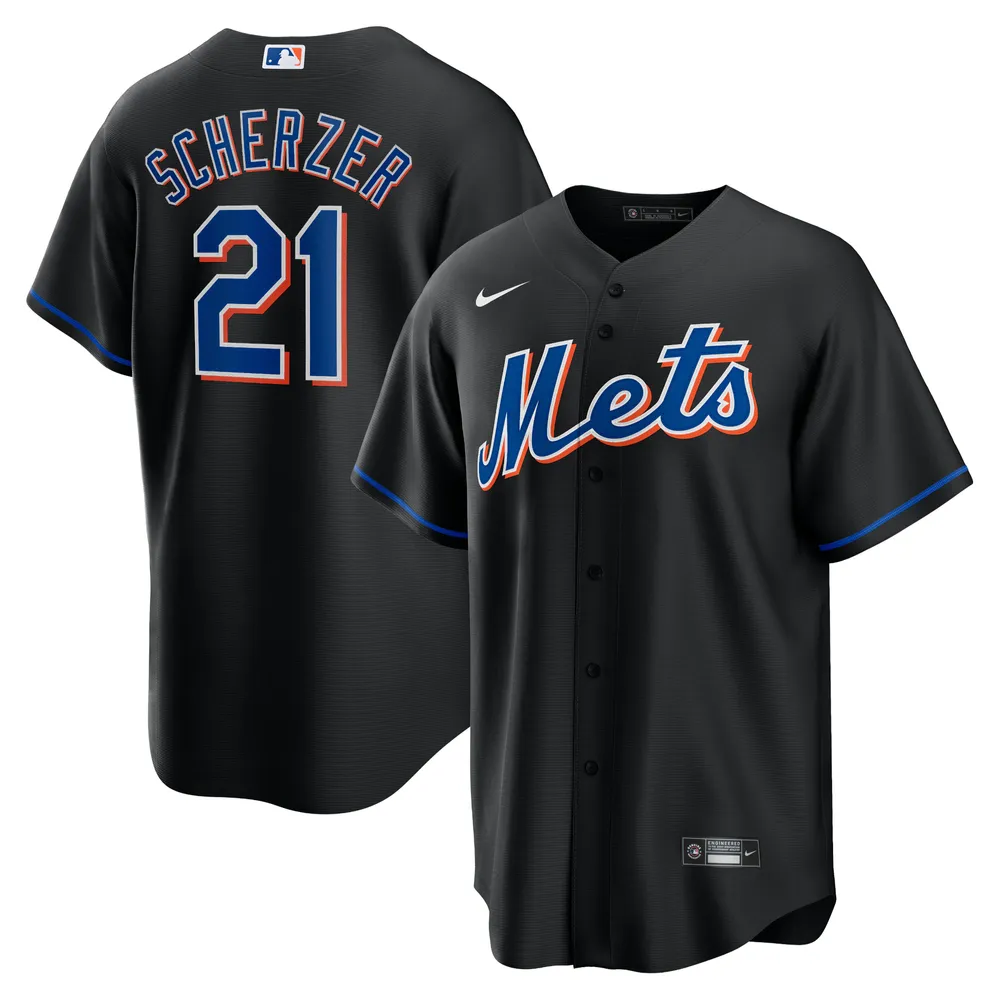 Men's New York Mets Max Scherzer Nike Black Alternate Replica Player Jersey