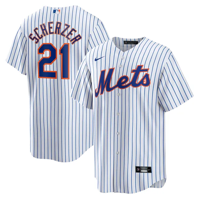 Max Scherzer White New York Mets Autographed Nike Replica Jersey