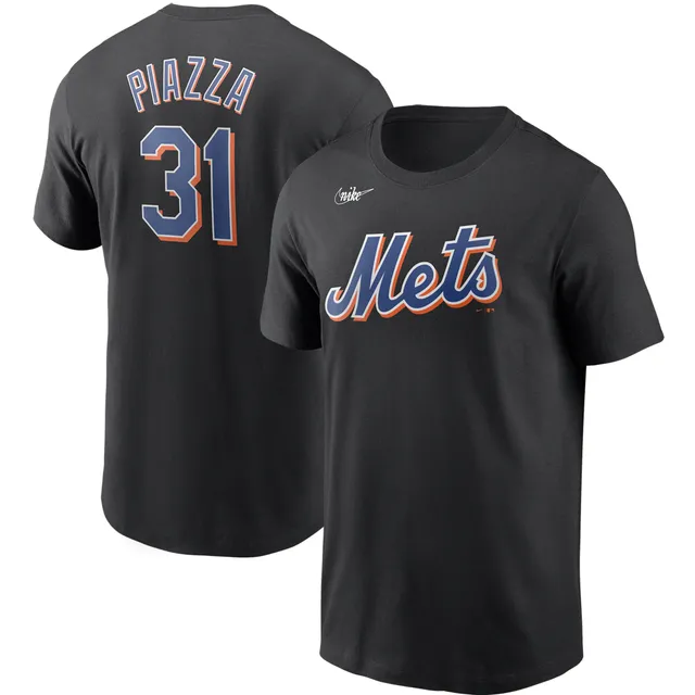 Majestic, Shirts, Mike Piazza Black Majestic Mets Jersey Size Xl